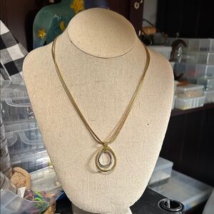 Chic Gold and Silver Teardrop Necklace